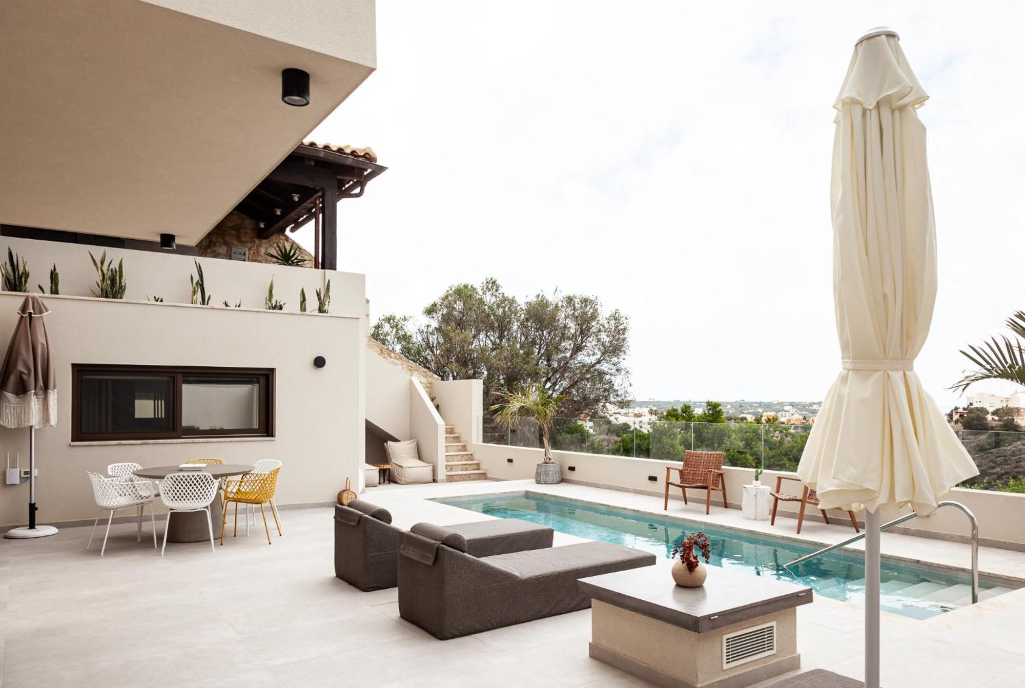 Orama Luxury Suite 3 Bedrooms With Private Pool Херсониссос Экстерьер фото